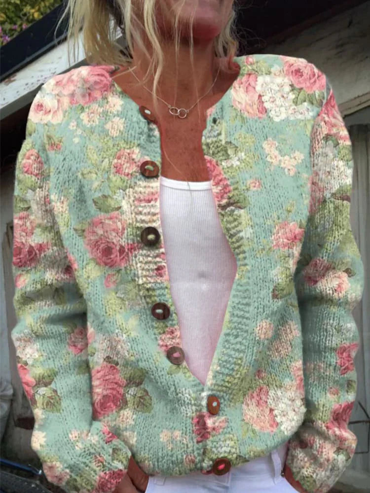 LILA | Gebloemde Cardigan