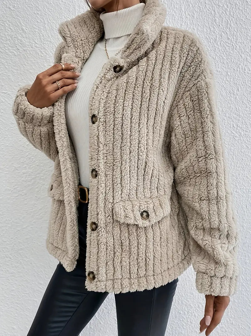 Nova™ | Dubbelzijdige Fluwelen Knoopcardigan