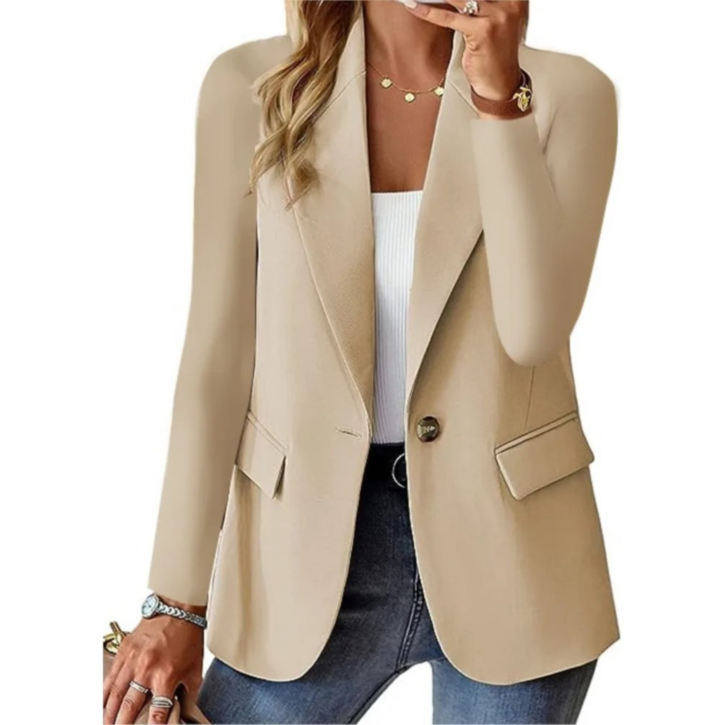 Vivienne | Op maat gemaakte blazer met lange mouwen