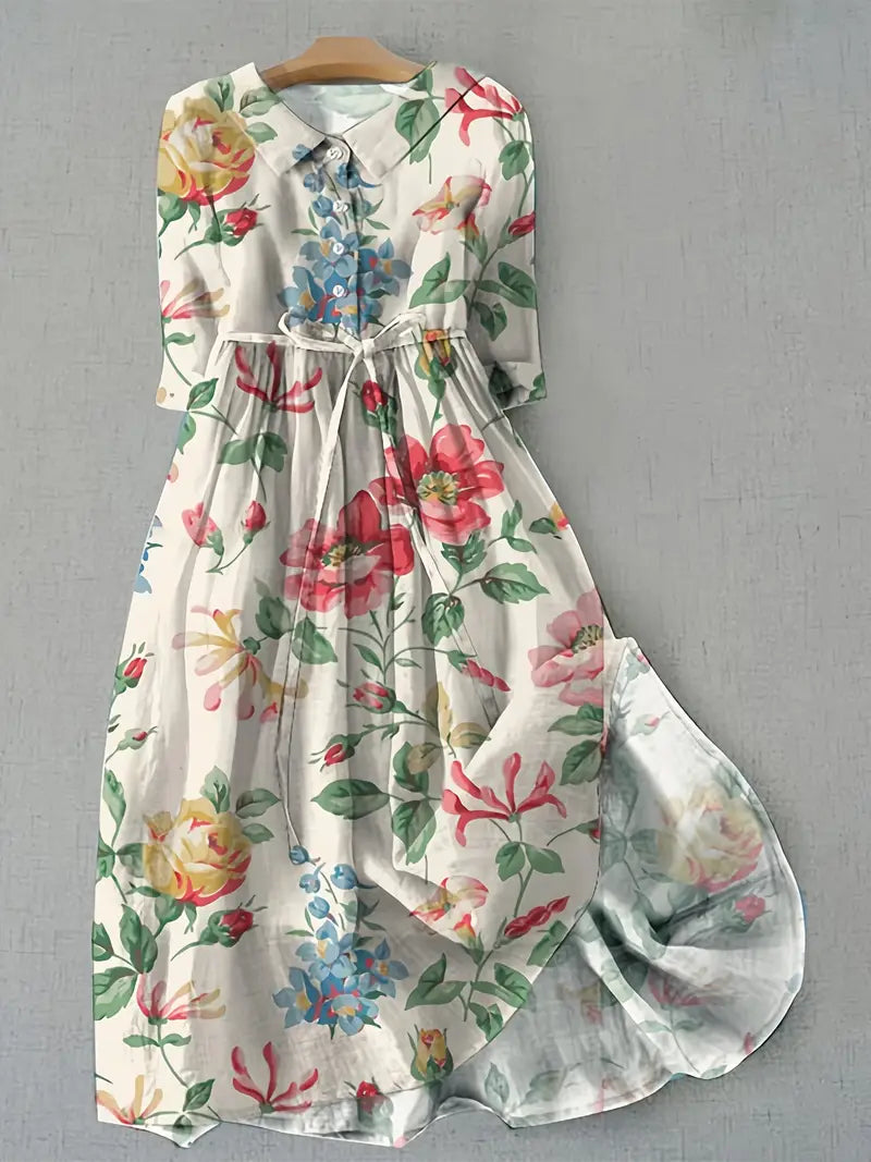 Isabelle | Klassieke jurk met bloemenprint