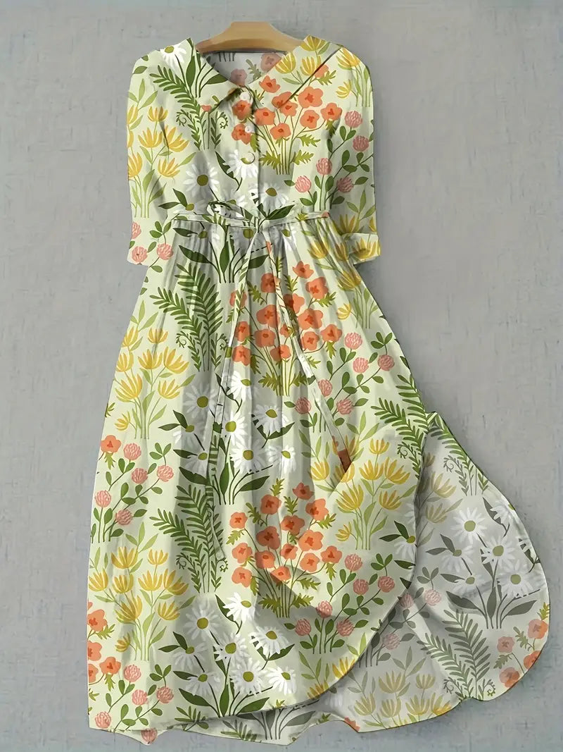 Florine | Frisse lentejurk met bloemenprint