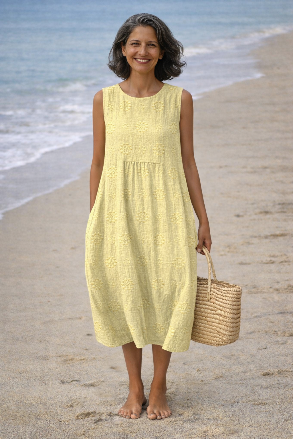 Sara | Midi-jurk met print