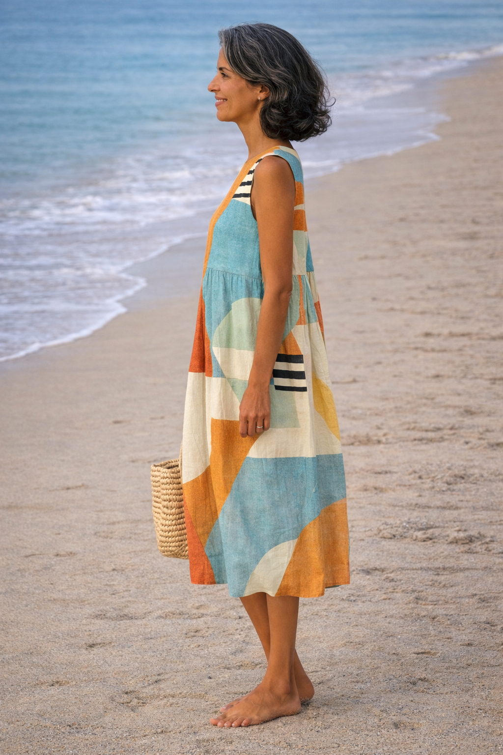 Iris | Geometrische midi-jurk