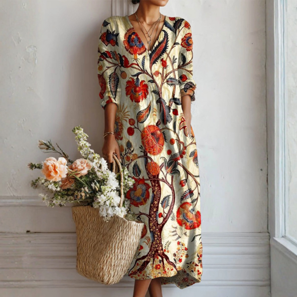 Kendra™ - Jurk met bloemenprint in bohemienstijl