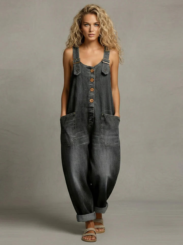 Lejla - Stijlvolle denim jumpsuit met zakken