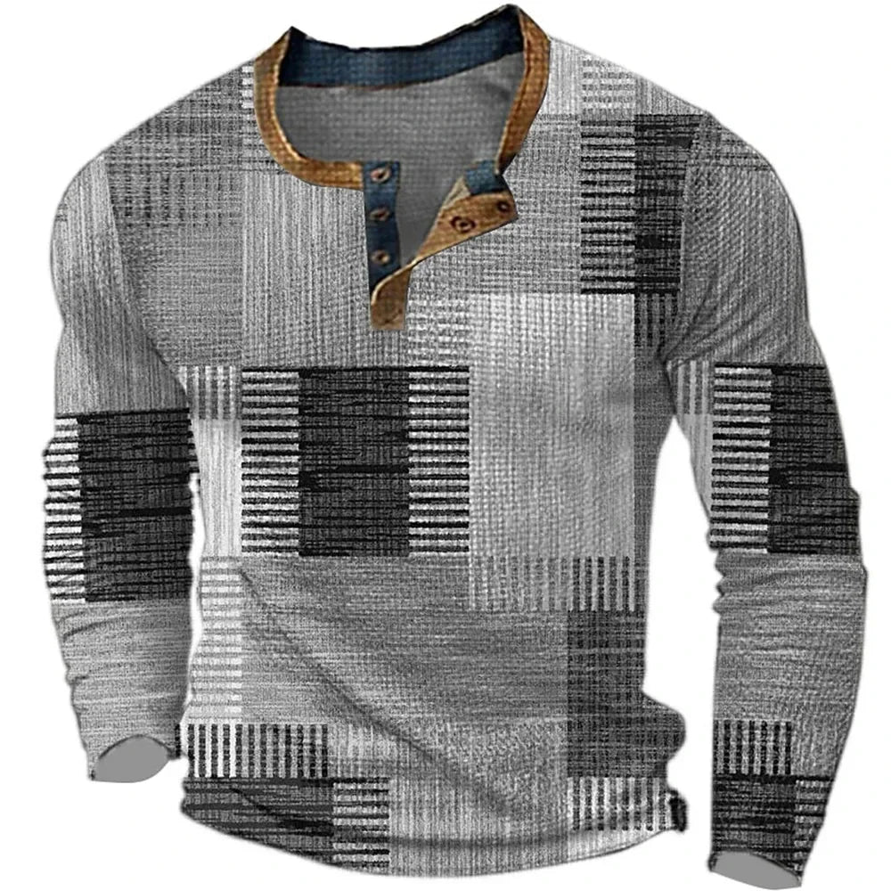 Virexo™ | Kleurrijk Heren Shirt Met Lange Mouwen