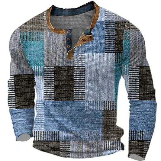 Virexo™ | Kleurrijk Heren Shirt Met Lange Mouwen
