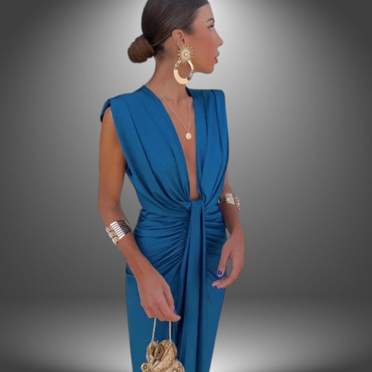 Amelia | Elegante, handgemaakte mouwloze jurk