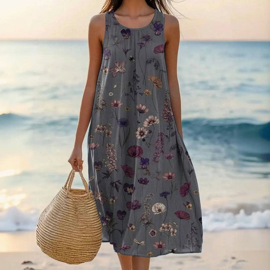 Vintage jurk met bloemenprint