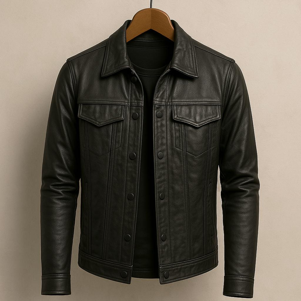 Virexo | Premium Leren Jas in Moto-Stijl