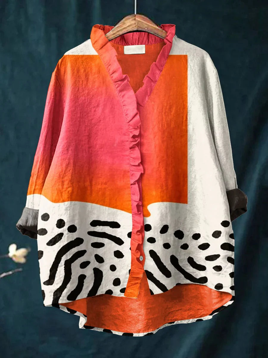 Melinda™ | Elegante linnen zomerblouse
