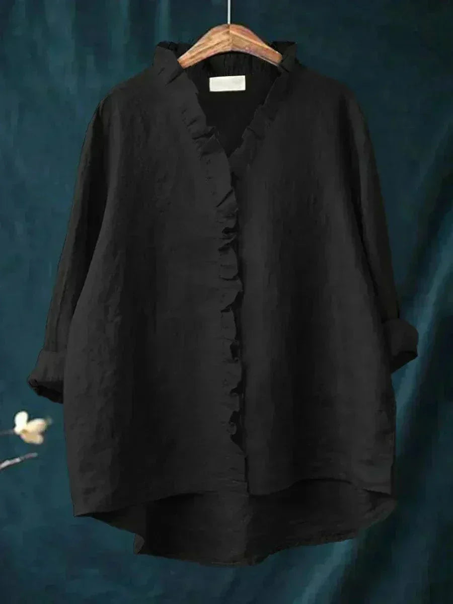 Eline | Elegante linnen zomerblouse