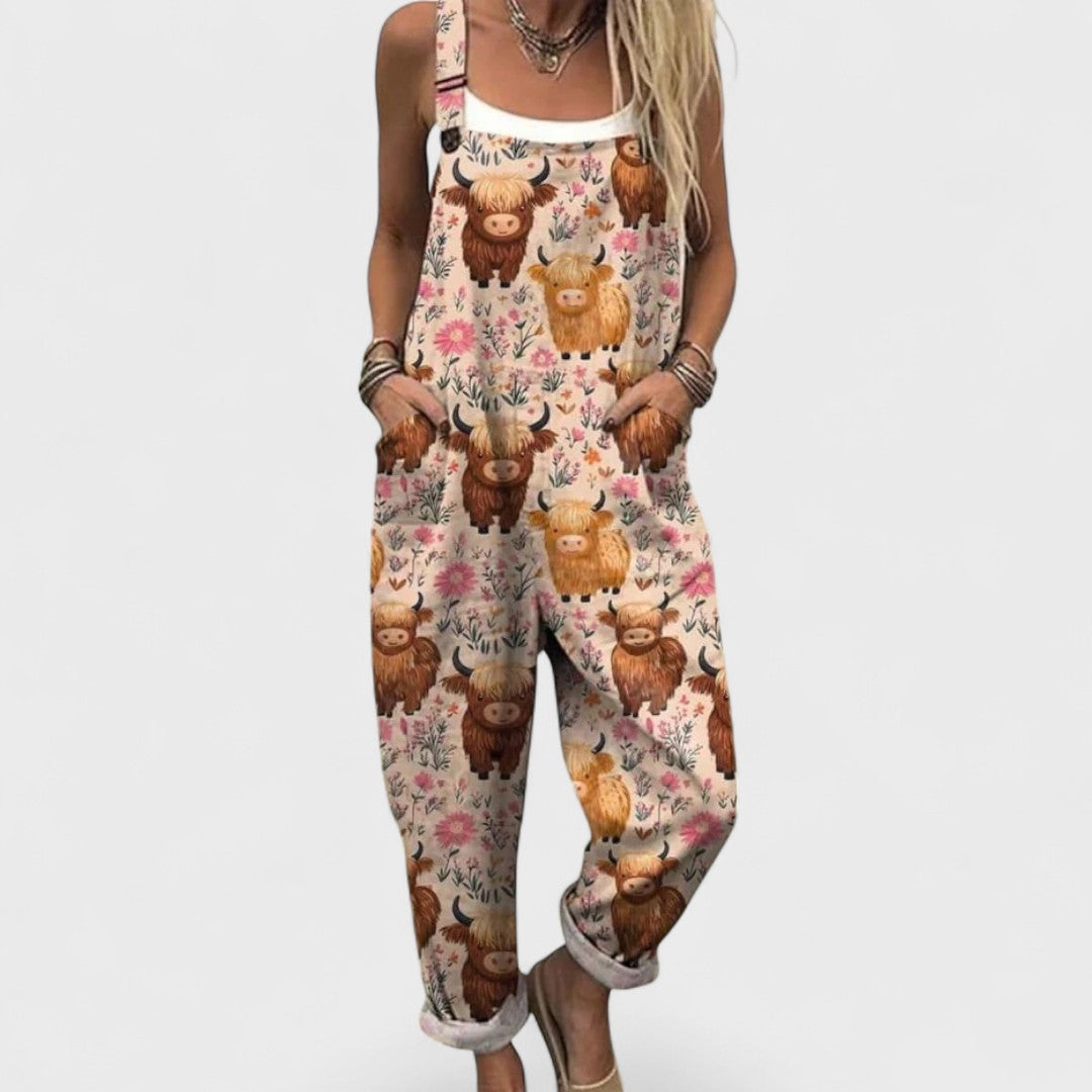 Marta | Handgemaakte jumpsuit met bretels voor dames