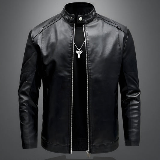 Alexandre™ | Elegante leren bikerjack voor heren