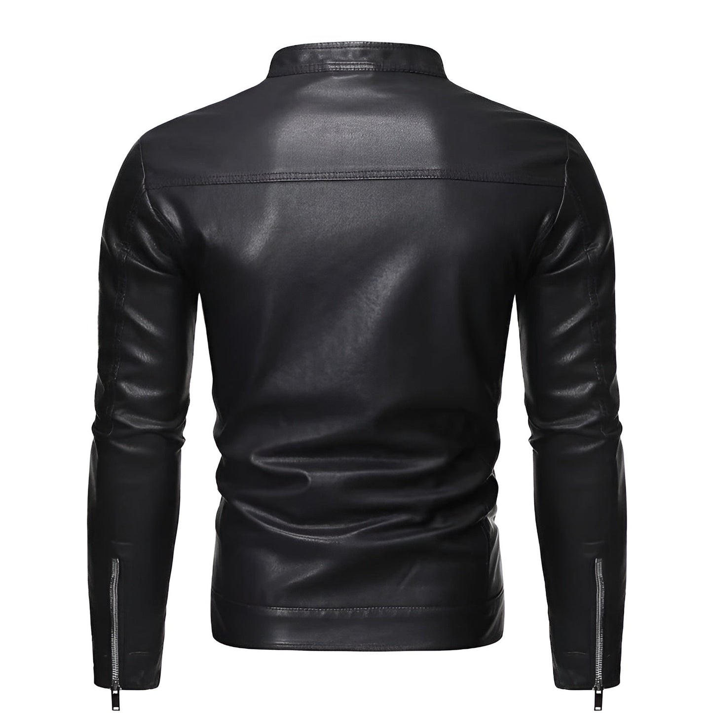 Arthur™ | Leren jas met hoge kraag