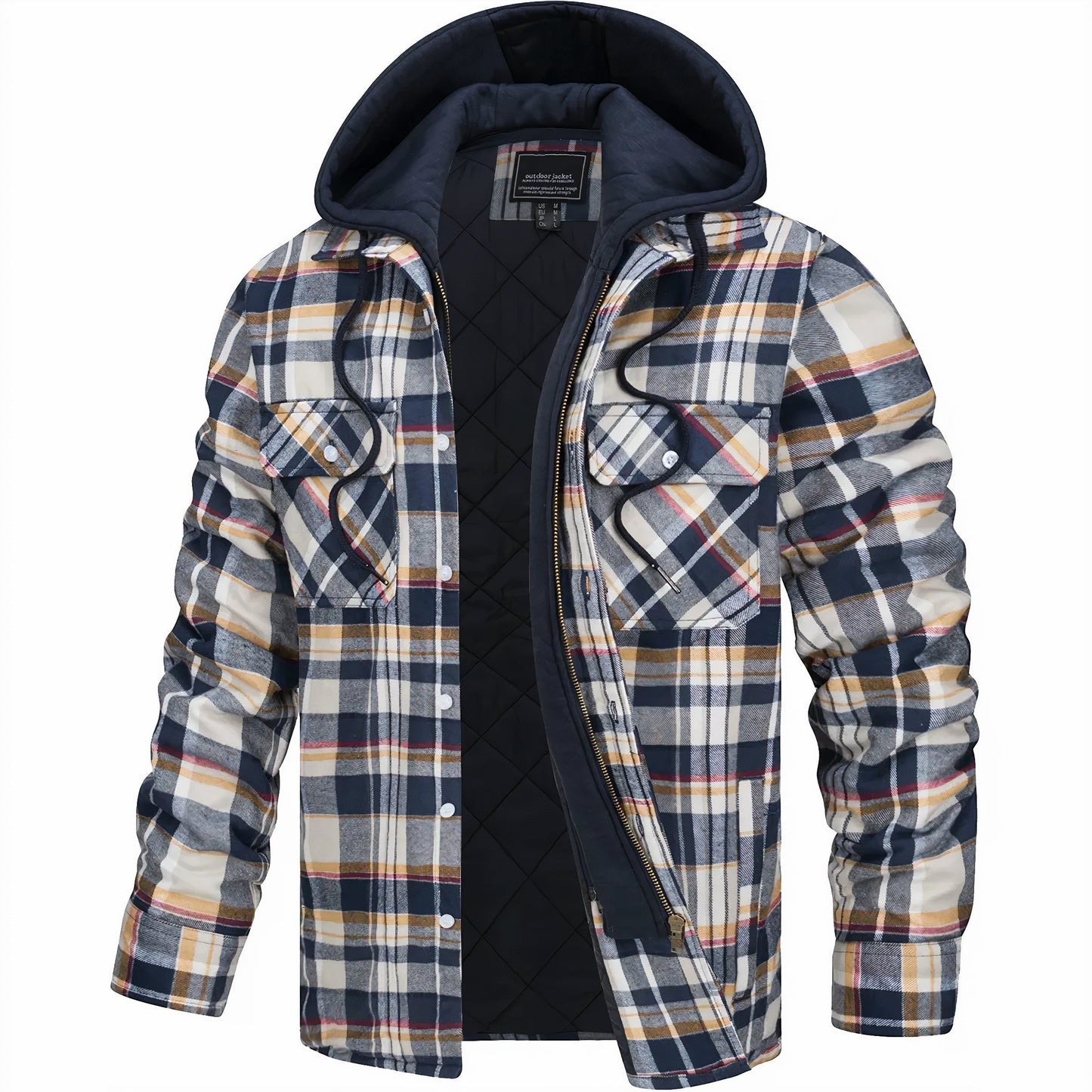 Virexo | Gevoerd Houthakkershirt met Capuchon