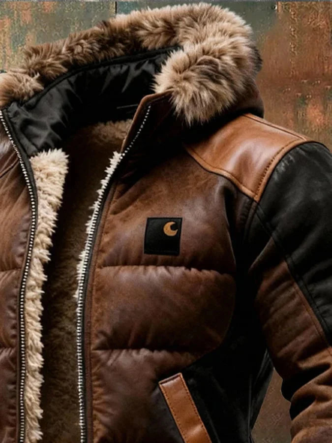 Vanhouten™ | Retro Gewatteerde Dubbellaagse Warme Outdoorjas Voor Heren
