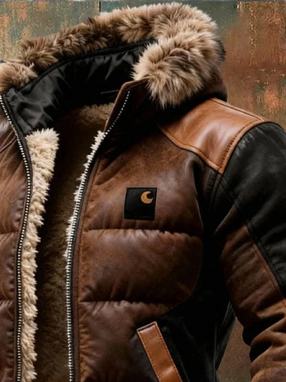 Vanhouten™ | Retro Gewatteerde Dubbellaagse Warme Outdoorjas Voor Heren