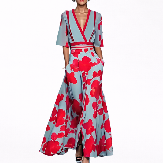 Valentina | Elegante maxi-jurk met diepe halslijn