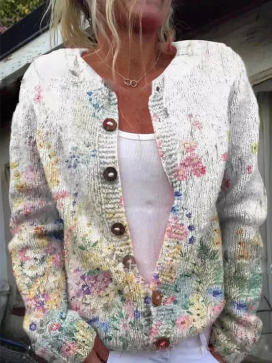 LILA | Gebloemde Cardigan