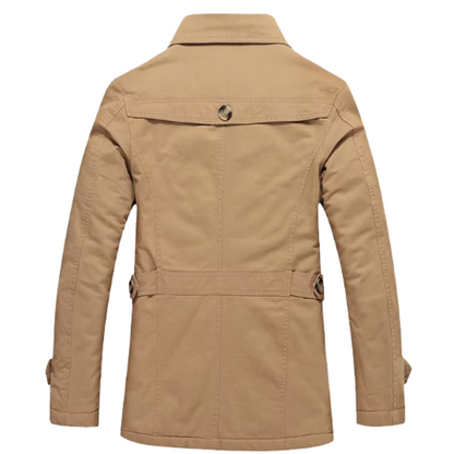 Étienne™ | Elegante Gewatteerde Trenchcoat voor Mannen