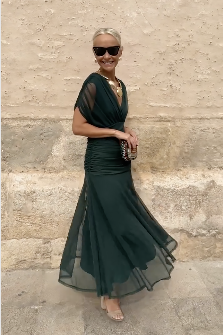 Lorenza™ | Elegante maxi-jurk met V-hals