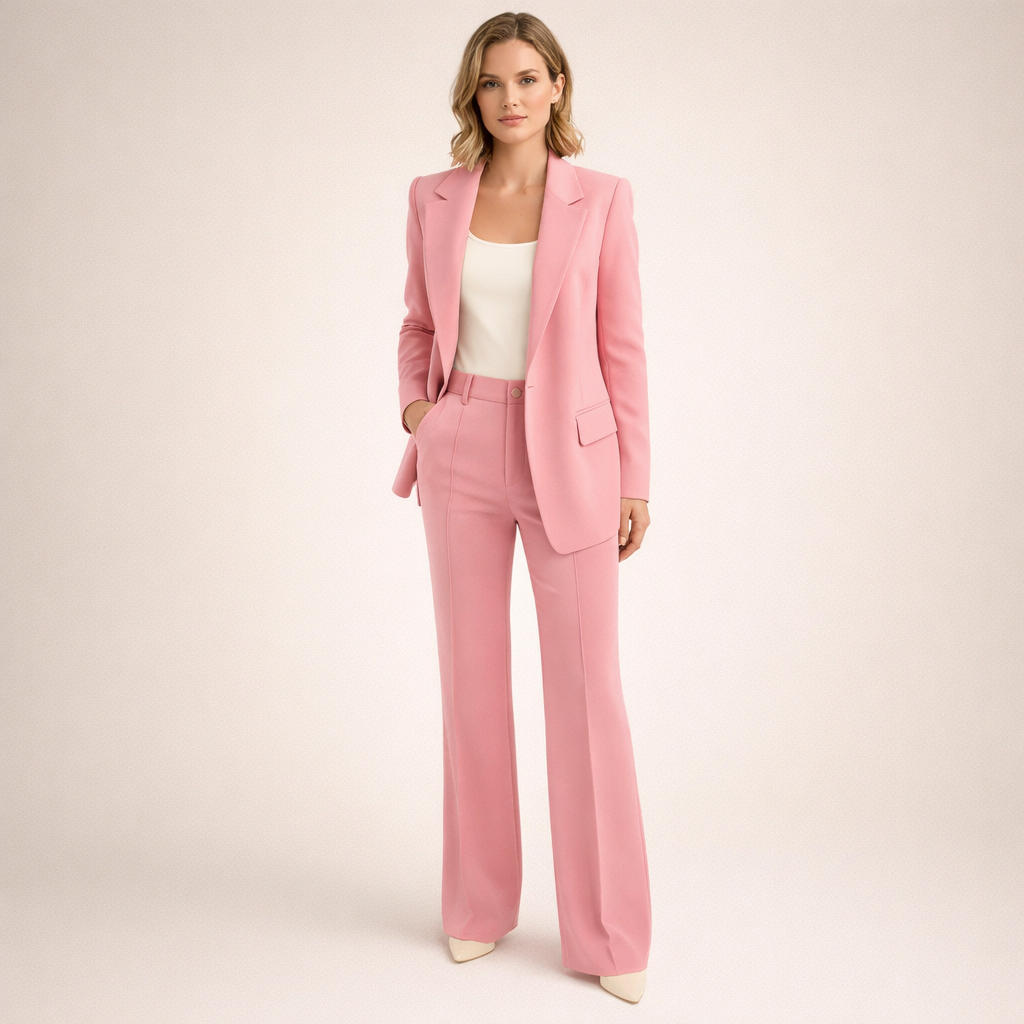 Vanessa™ | Elegante mantelpak met uitlopende broe