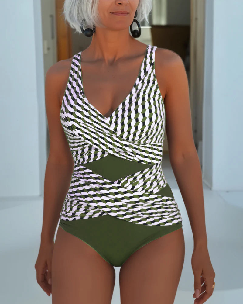 Bikini met gekruist design voor een casual vakantielook.
