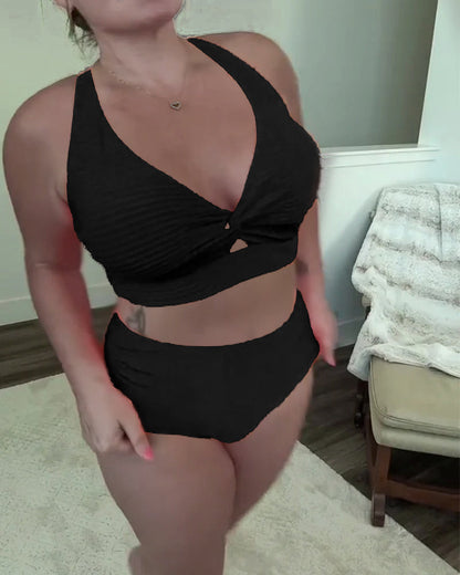 Bikini casual effen kleur driehoek