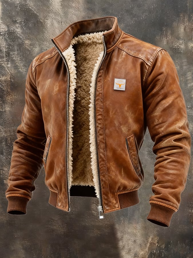 Virexo™ | Vintage Jacket Met Sherpa Voering