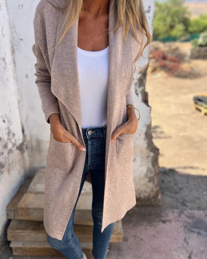EIGONA – Casual Cardigan Jacket met Revers