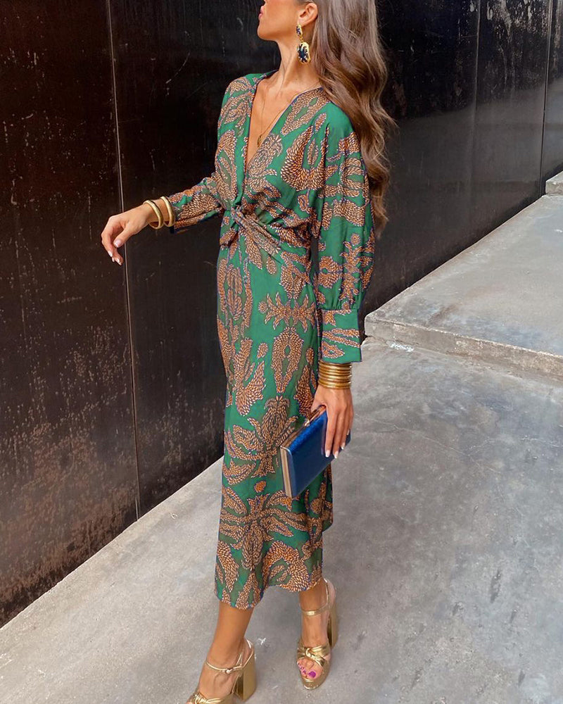 Isabella™ | Elegante midi-jurk met verfijnde print