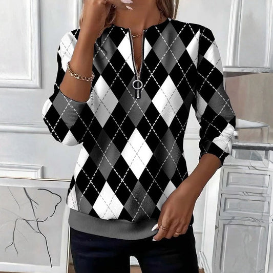 Vintage geruite sweater