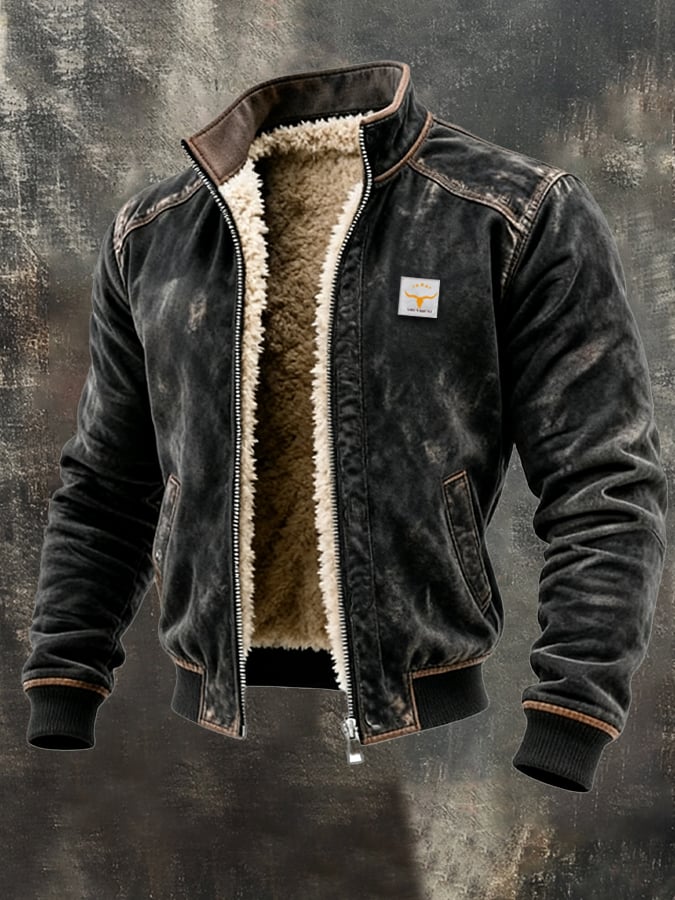 Virexo™ | Vintage Jacket Met Sherpa Voering