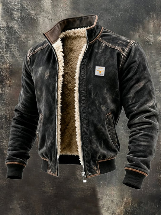 Virexo™ | Vintage Jacket Met Sherpa Voering