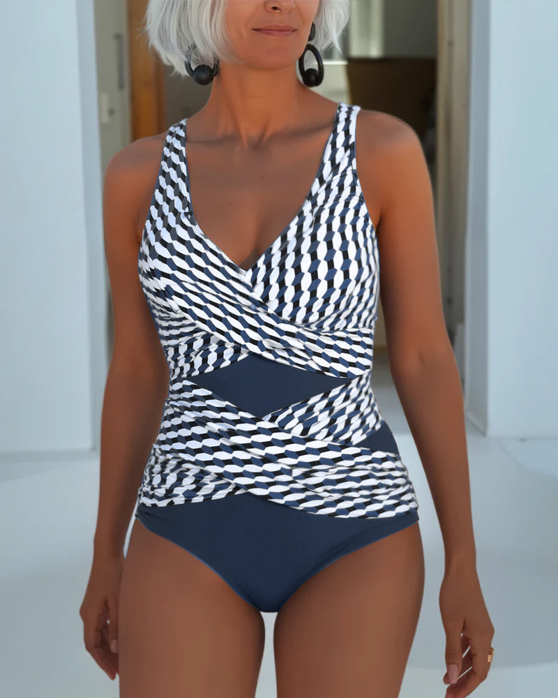 Bikini met gekruist design voor een casual vakantielook.