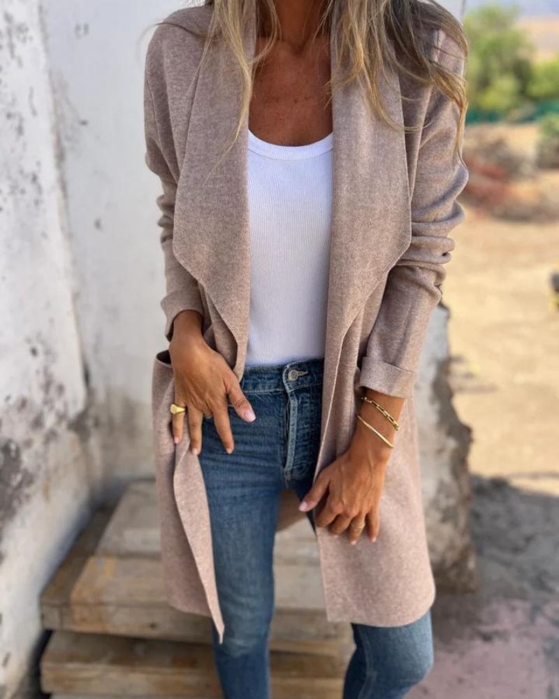 EIGONA – Casual Cardigan Jacket met Revers