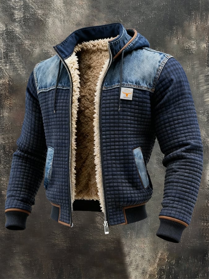 Virexo™ | Donjack Met Marineblauwe Quilting En Denimdetails