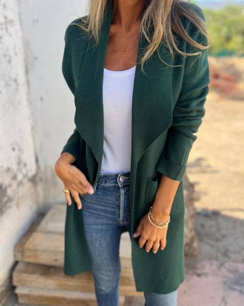 EIGONA – Casual Cardigan Jacket met Revers