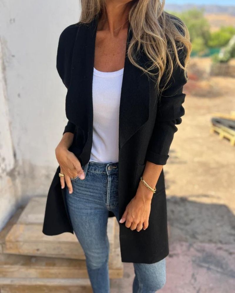 EIGONA – Casual Cardigan Jacket met Revers