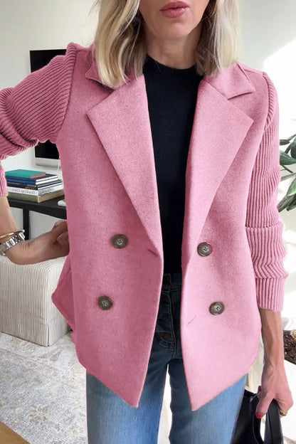 Lenora™ | Premium Chic Blazer met Gebreide Mouwen