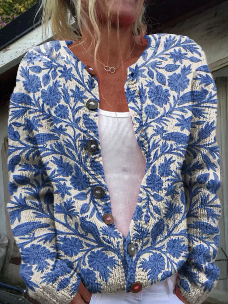 LILA | Gebloemde Cardigan