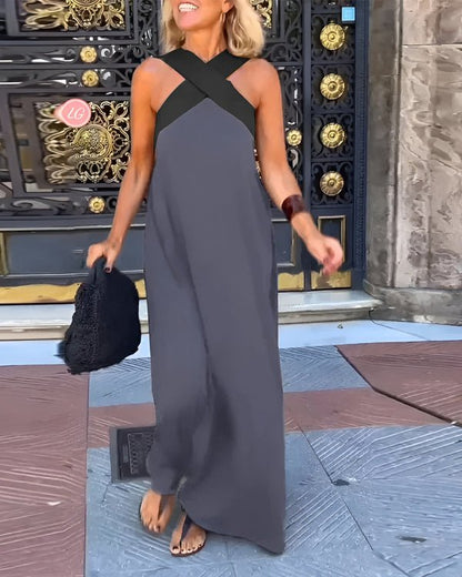 Esther - Maxi-jurk met halternek