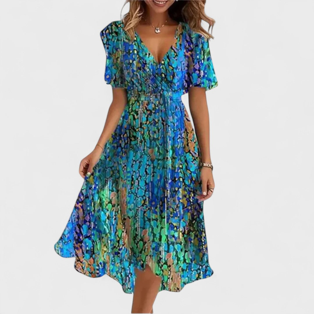 Chiara | Lange jurk Premium met bloemenprint
