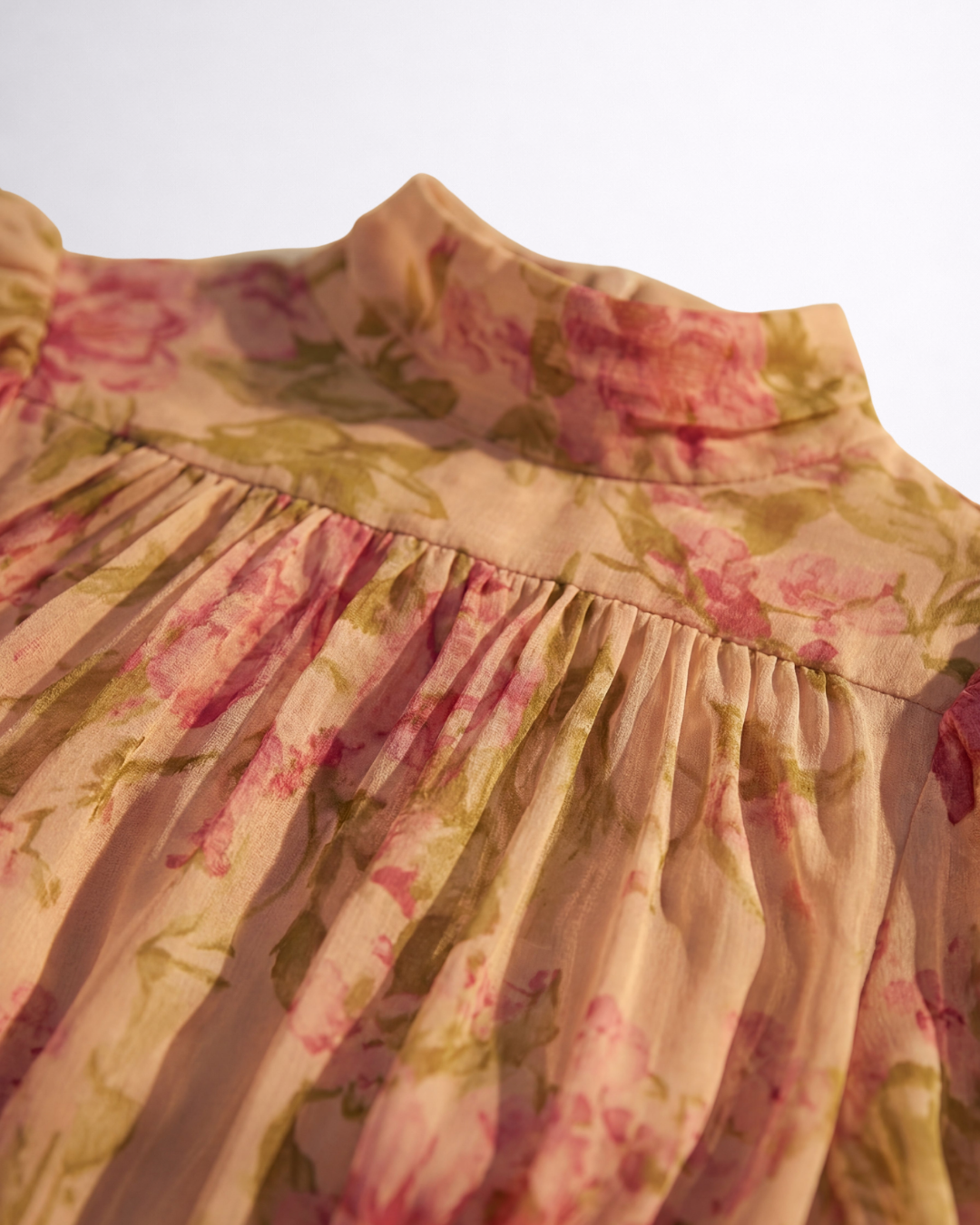 Rosario | Lange jurk met bloemenprint van chiffon