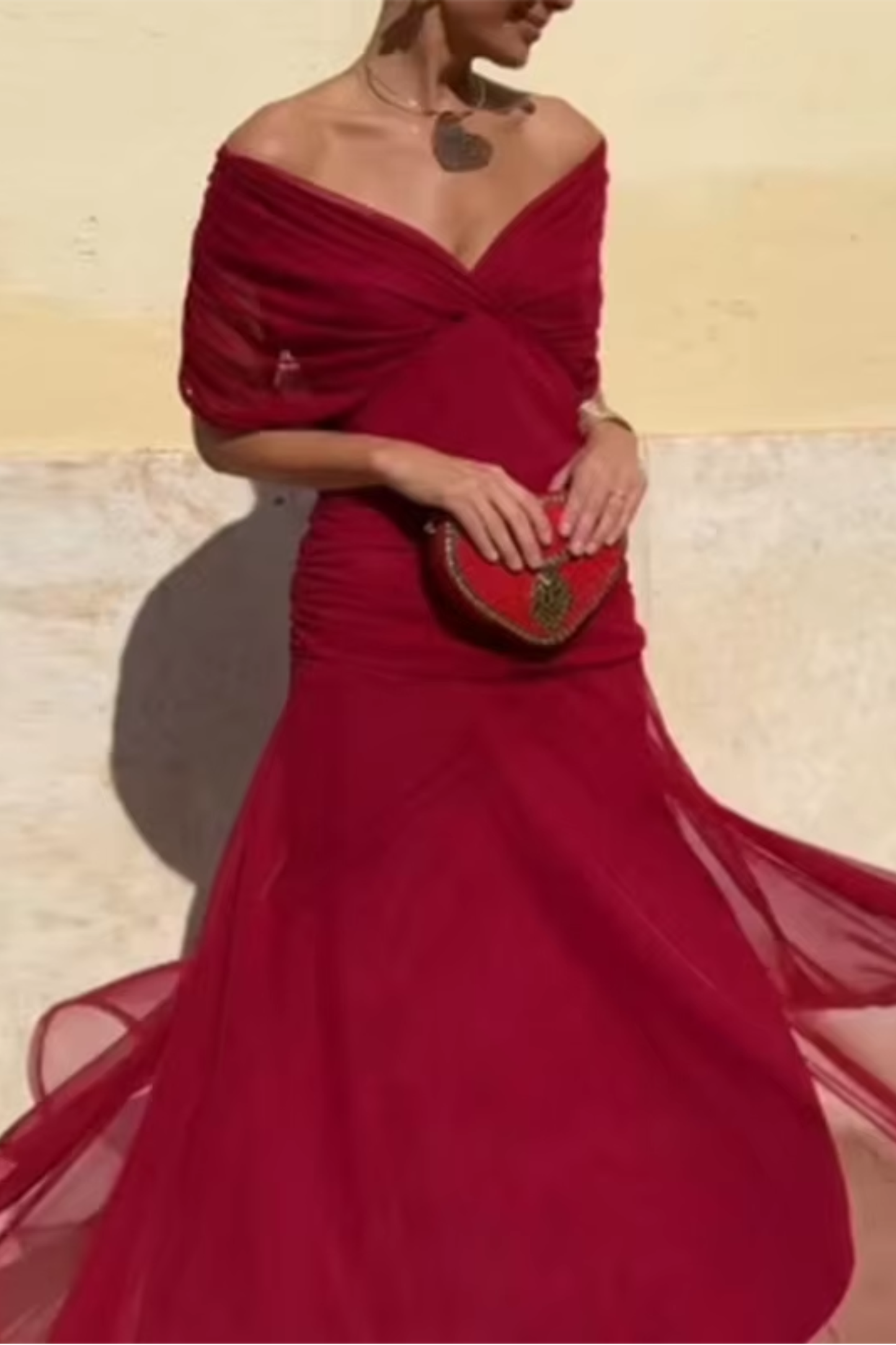 Louise | Elegante maxi-feestjurk met V-hals