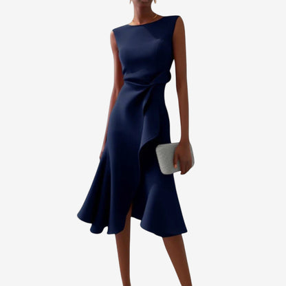 Eliana | Elegante midijurk met asymmetrische snit