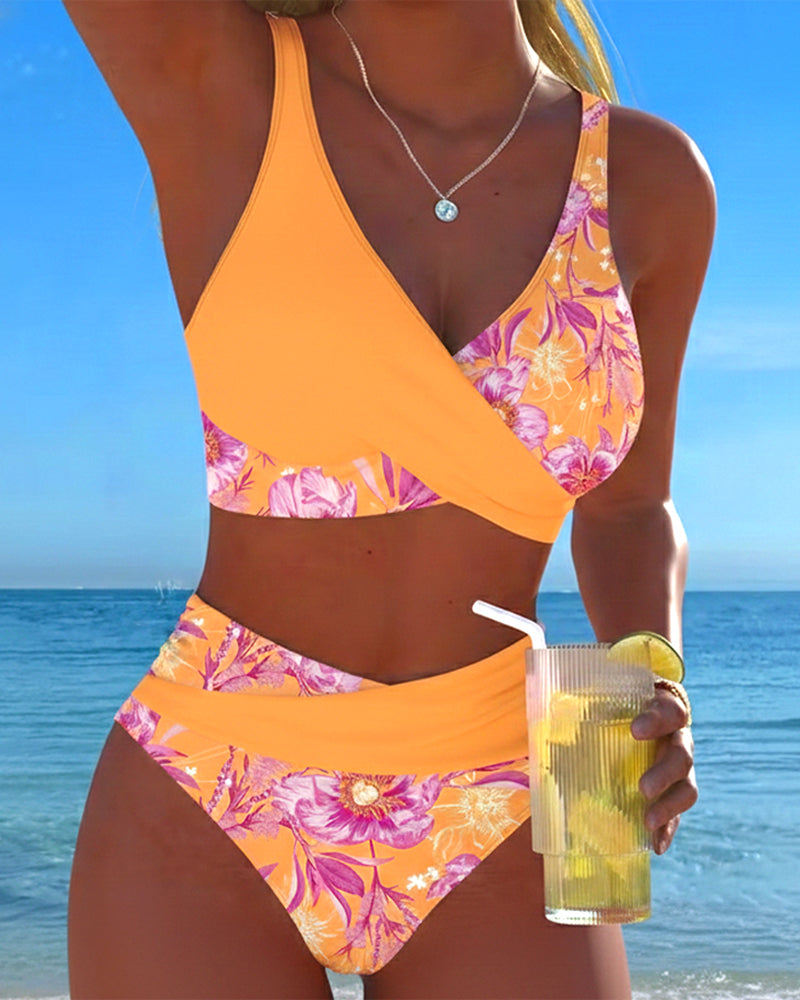 Bikini met bloemenprint, sexy
