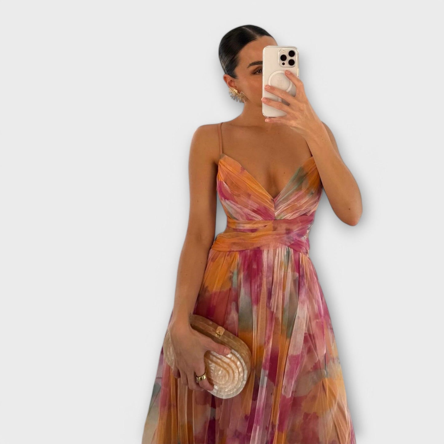Annai | Elegante, handgemaakte lange jurk