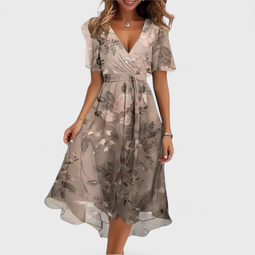 Chiara | Lange jurk Premium met bloemenprint